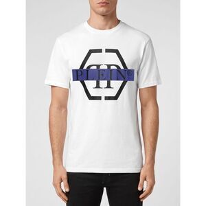 Philipp Plein Men Philipp Plein Slim Fit Hexagon Logo Monogram Cotton T-Shirt